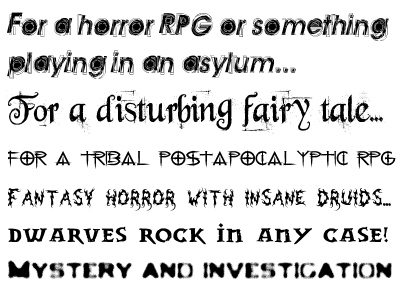 Fonts for roleplaying games